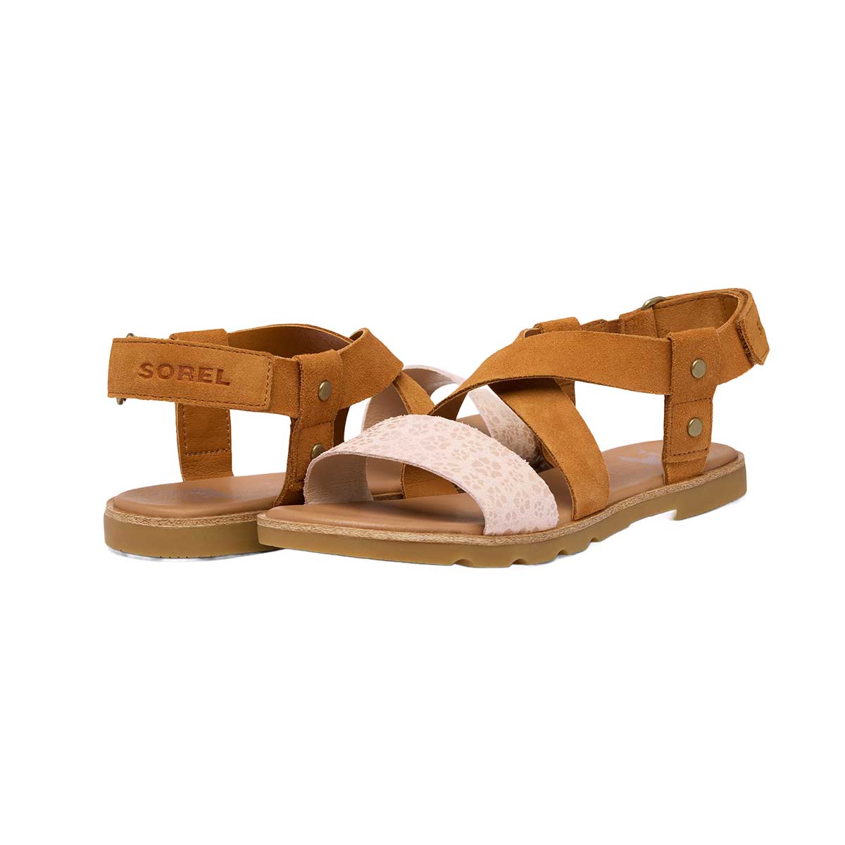 Sorel Ella III Crisscross Sandal Women's in Pearlescent